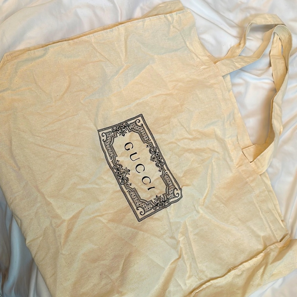 Gucci soft open  canvas shopping tote
